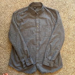 Express Men’s large denim? colored button down
